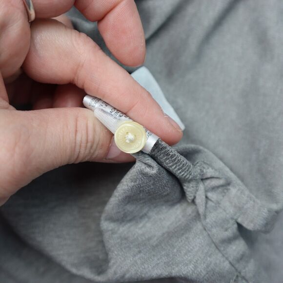 Greg Norman Shirt Mens L Gray Slit Chest Button Short Sleeve Collared Top - Picture 7 of 16